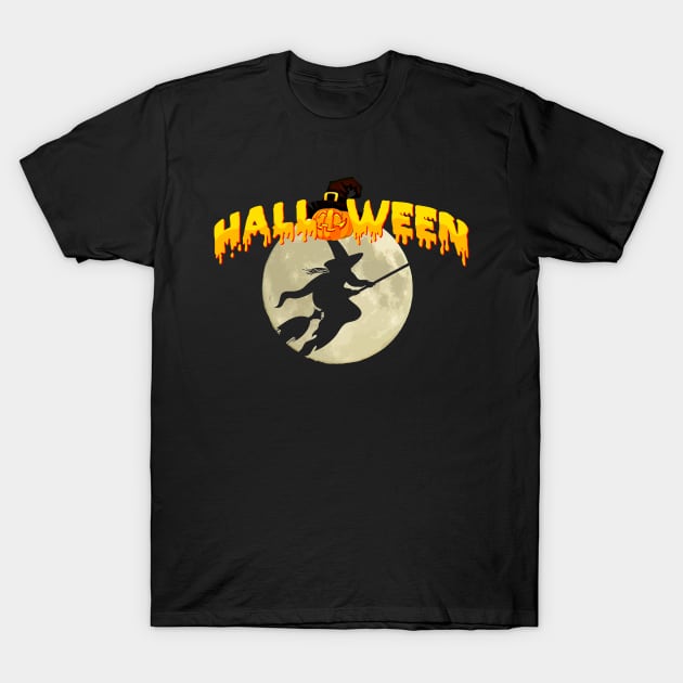 Halloween, witch flying T-Shirt by magamarcas